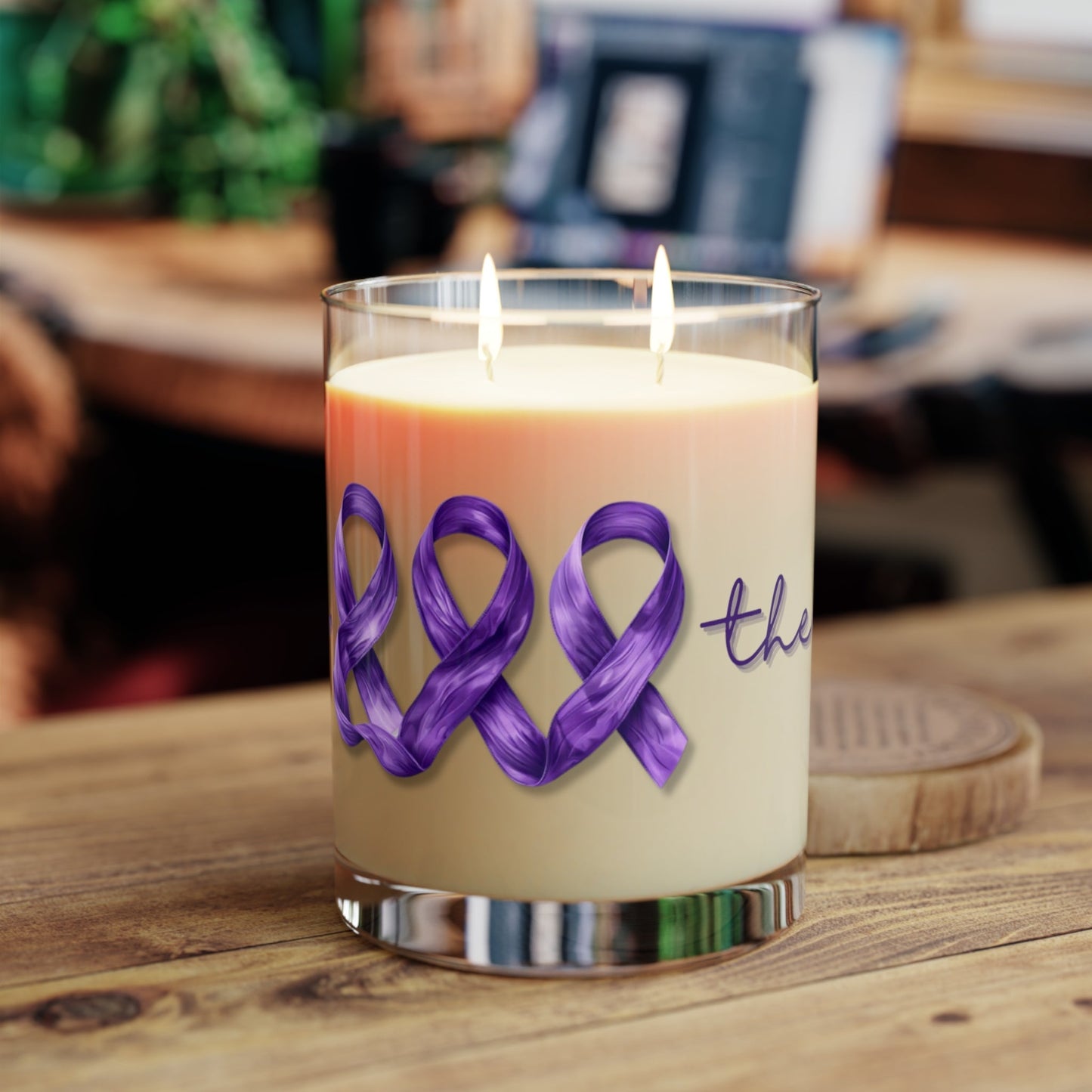Seize the Day Purple Ribbon Scented Candle | Epilepsy Awareness Candle