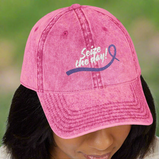 Seize the Day Vintage-Style Embroidered Cap