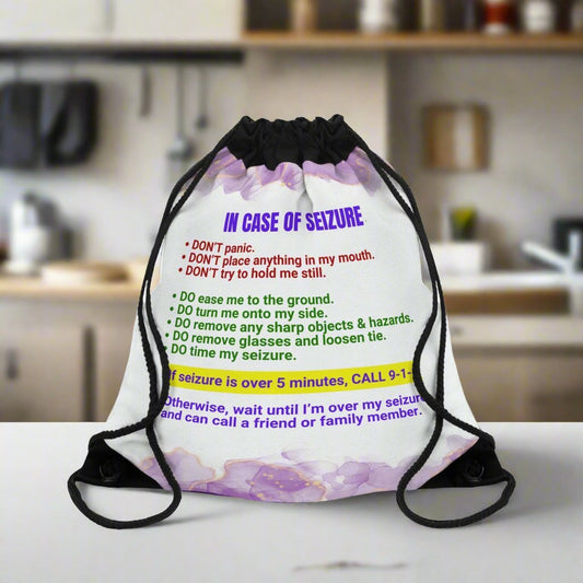 Seizure First Aid Drawstring Bag