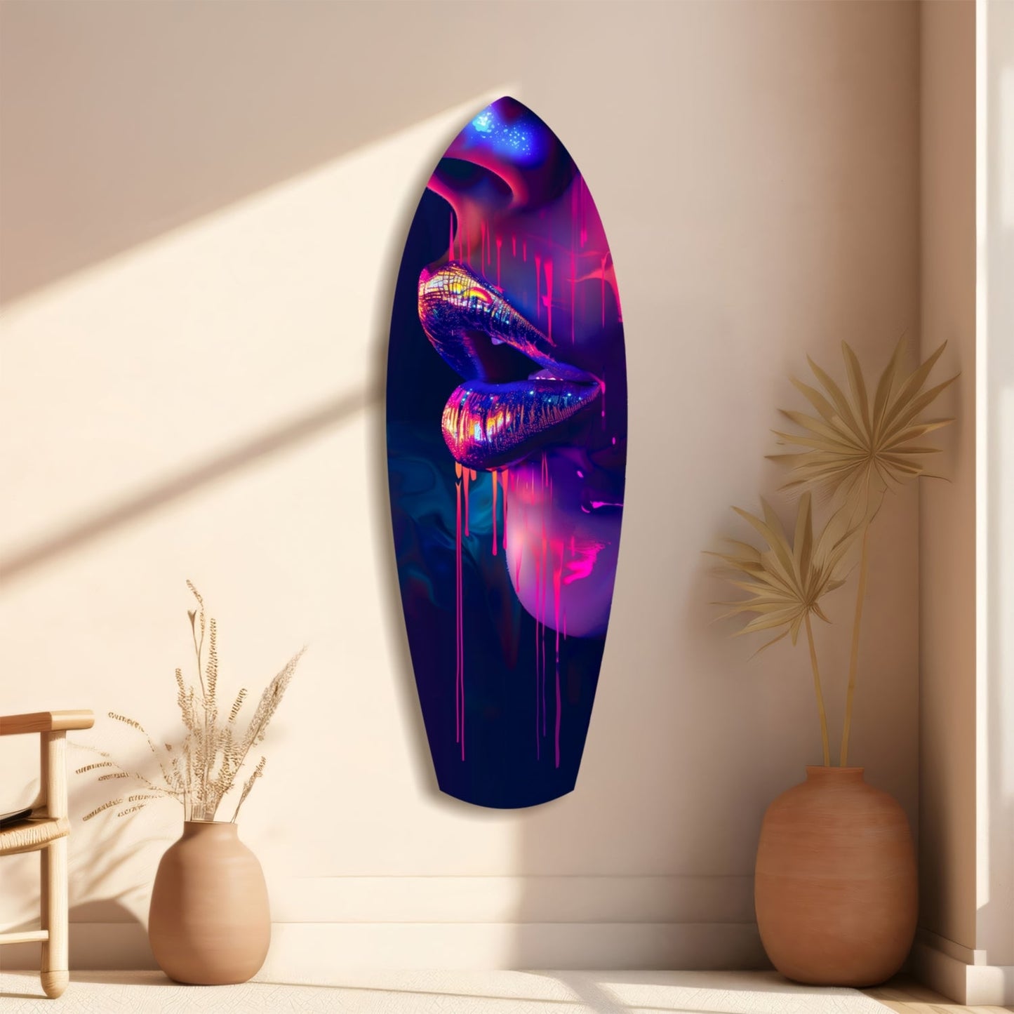 Colorful Lips V8 Glass Wall Art