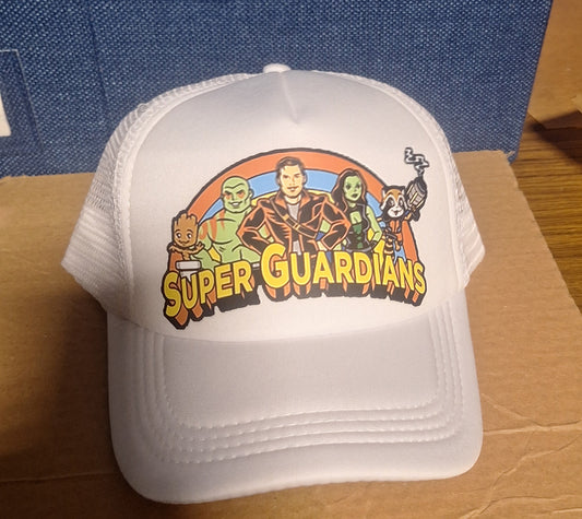 Adjustable Trucker Baseball Cap Featuring Super Guardians of the Galaxy Design