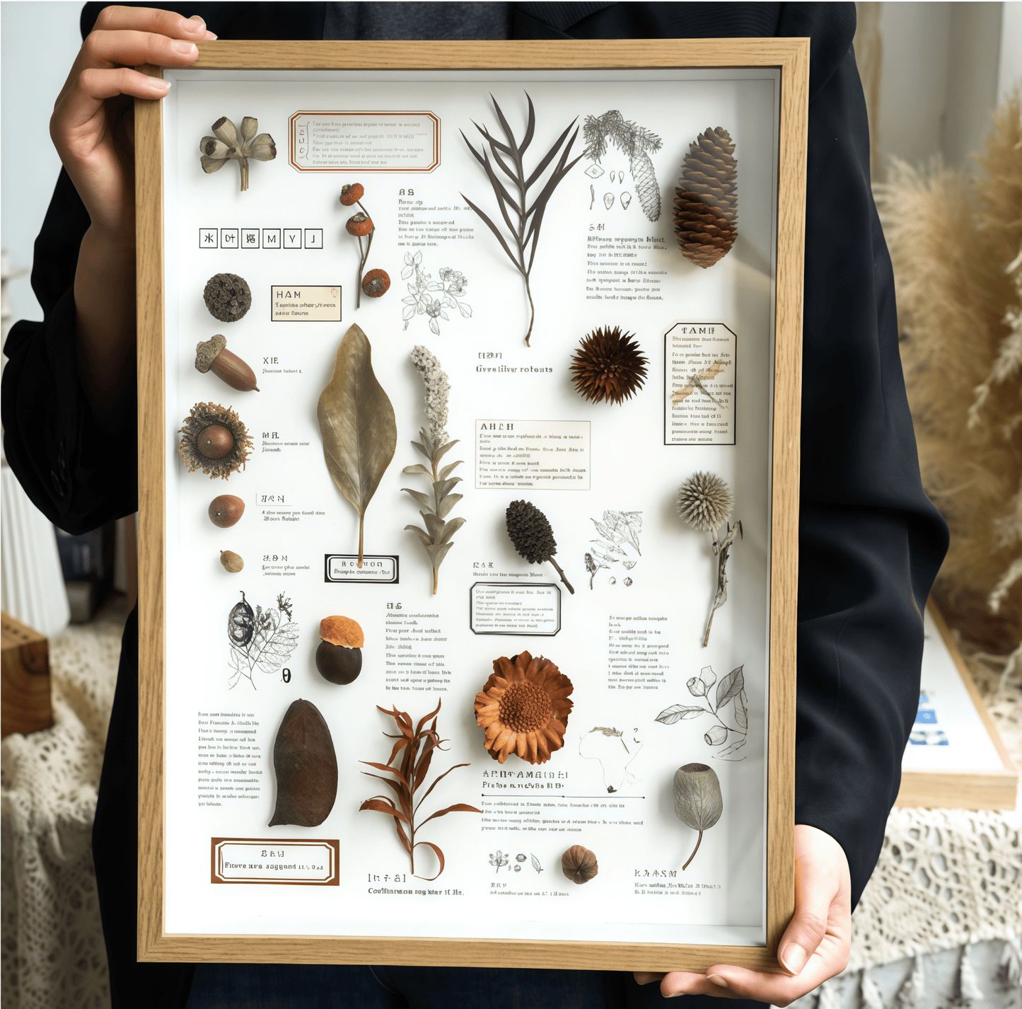 "The Rainforest Seed Vault" Tropical Specimen Shadow Box