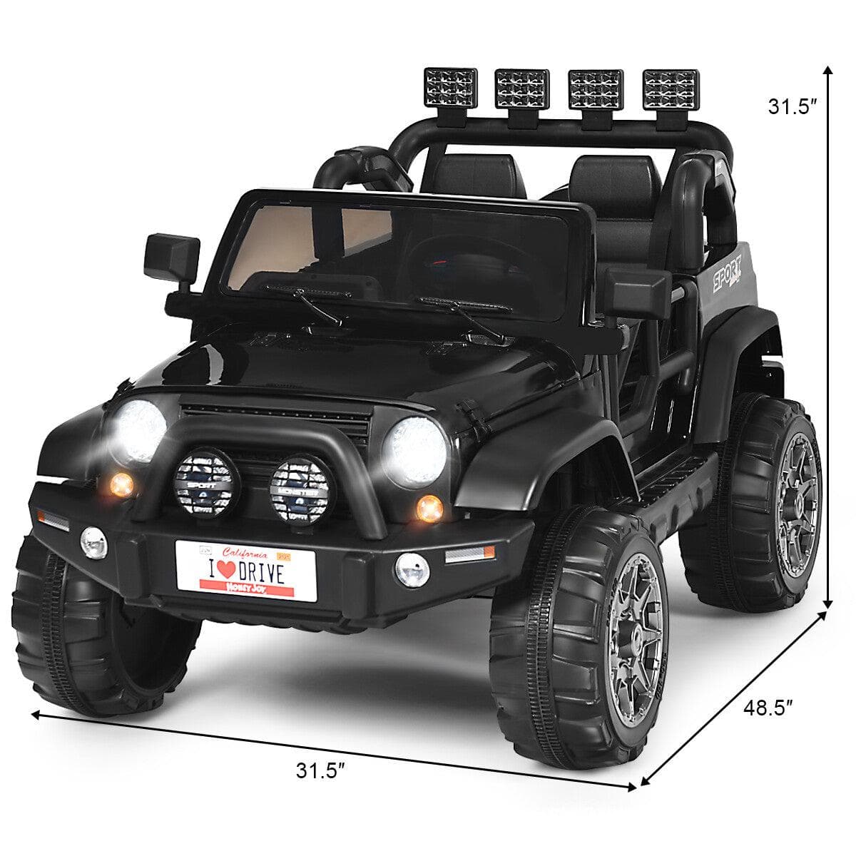 12V Electric Kids Ride-On Jeep Truck with Remote Control Toy Car