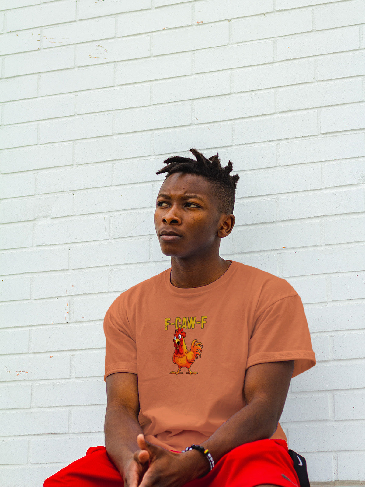 F CAW F Chicken Rooster Mens T Shirt Gildan