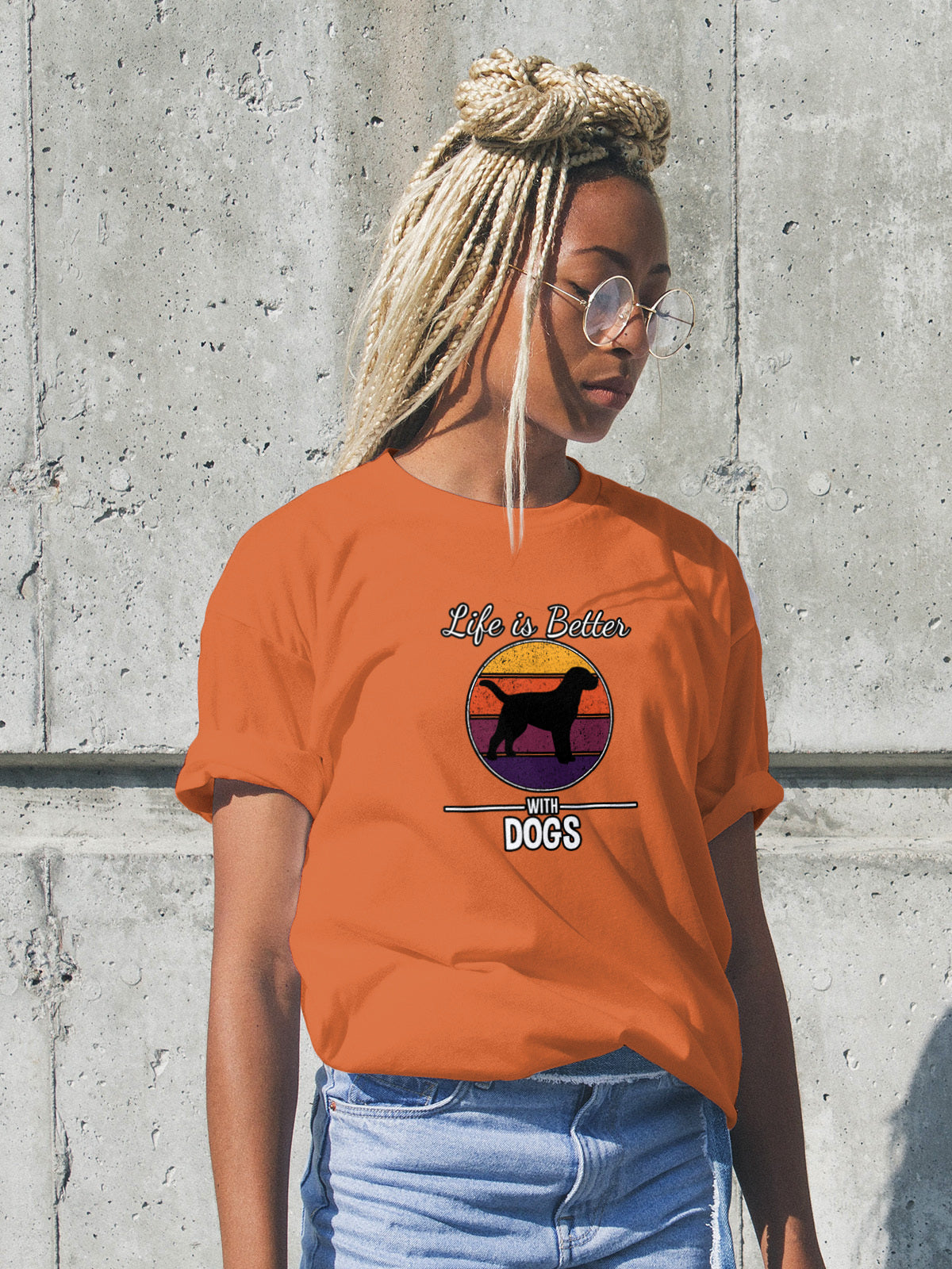 Life is Better With Dogs Mens T Shirt Gildan