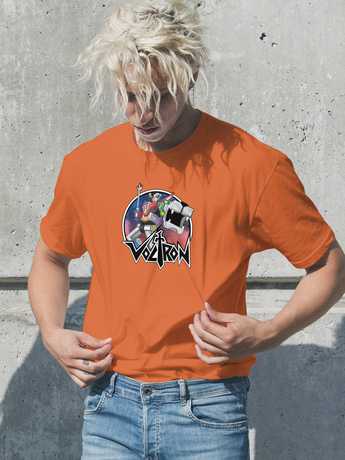 Voltron Defender of the Universe Mens T Shirt Gildan