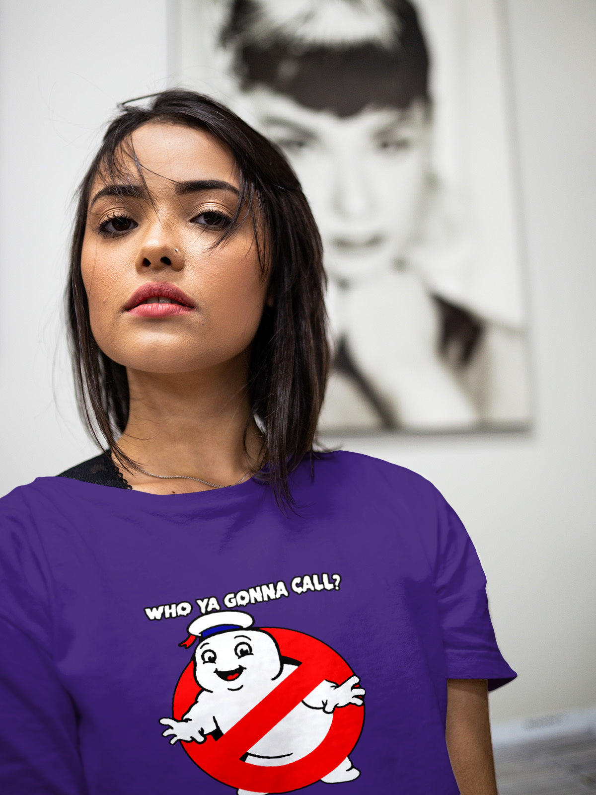 Who Ya Gonna Call Ghostbusters Marshmallow Man Mens T Shirt Gildan