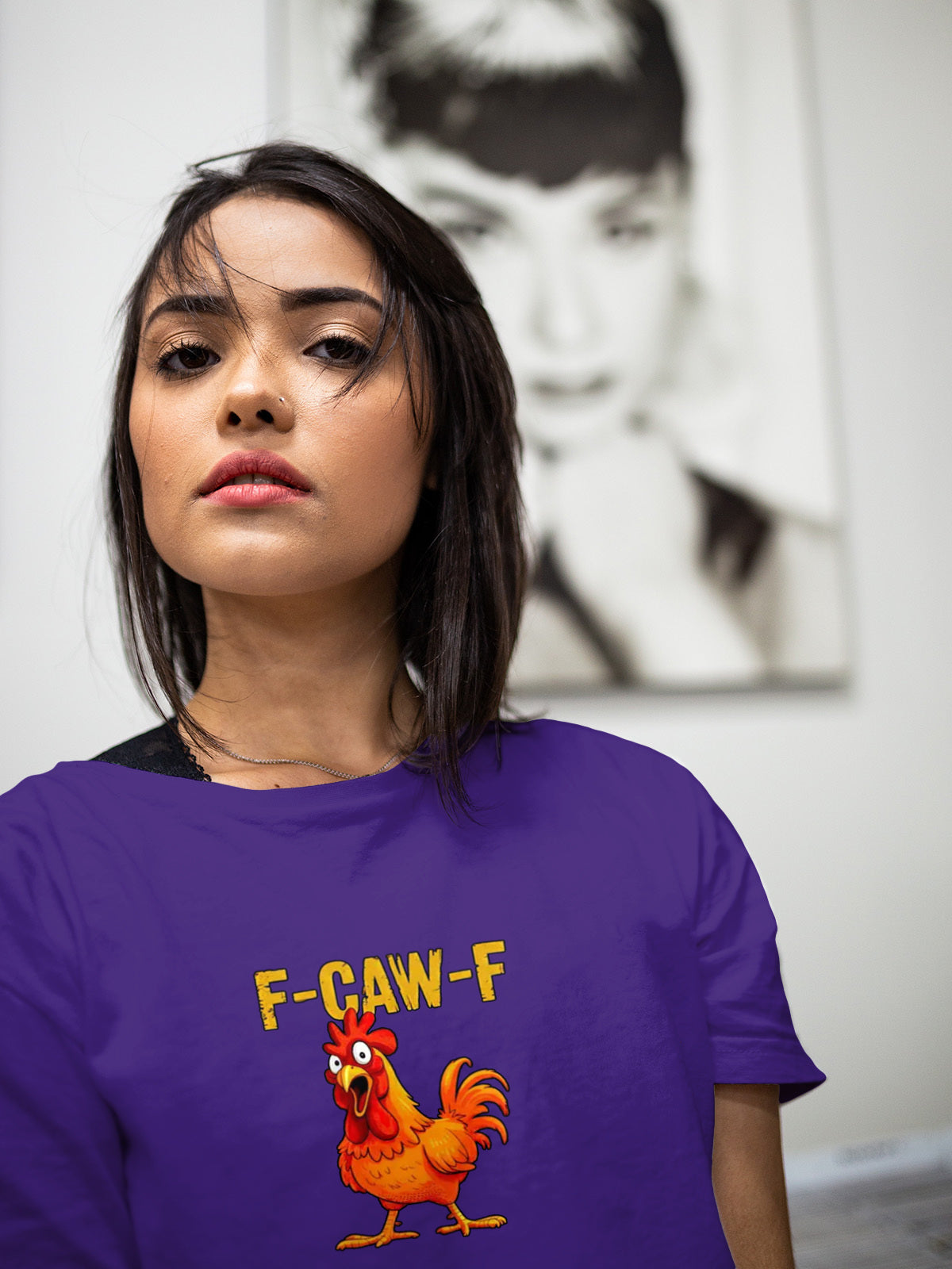 F CAW F Chicken Rooster Mens T Shirt Gildan