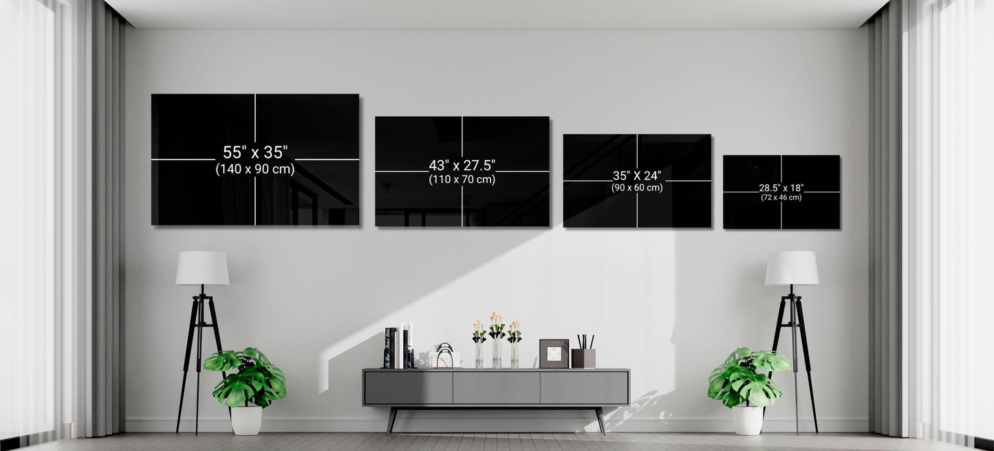 Geometric Thoughts Glass Wall Art || Designer Collection