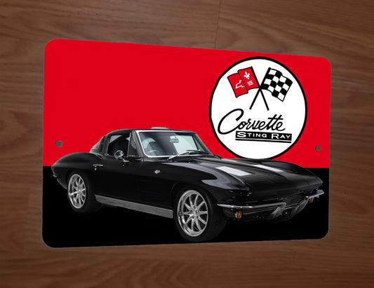 1963 Corvette Sting Ray Photo 8x12 Metal Wall Car Sign