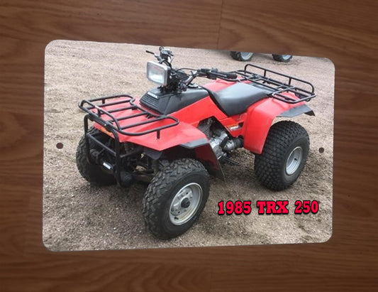 1985 Honda TRX250 FourTrax Bike 4 Wheeler Quad ATV 8x12 Metal Wall Sign Garage Poster