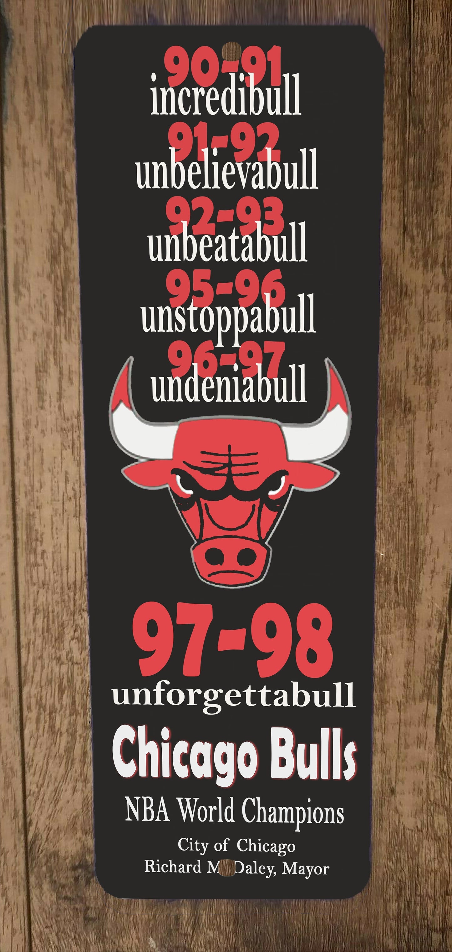 Chicago Bulls NBA World Champions 4x12 Misc Sports Metal Wall Sign Basketball