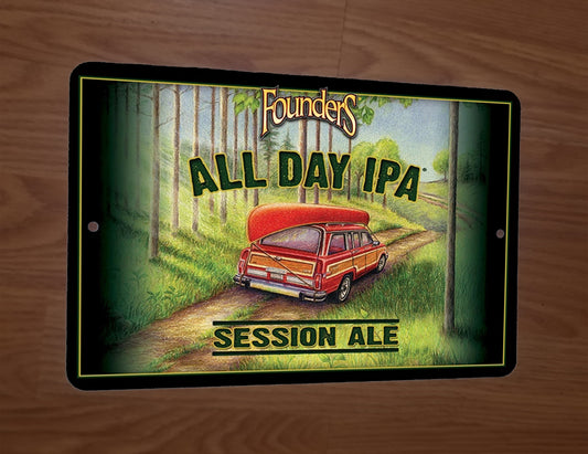 Founders All Day IPA Session Ale Beer Box Art 8x12 Metal Wall Bar Sign