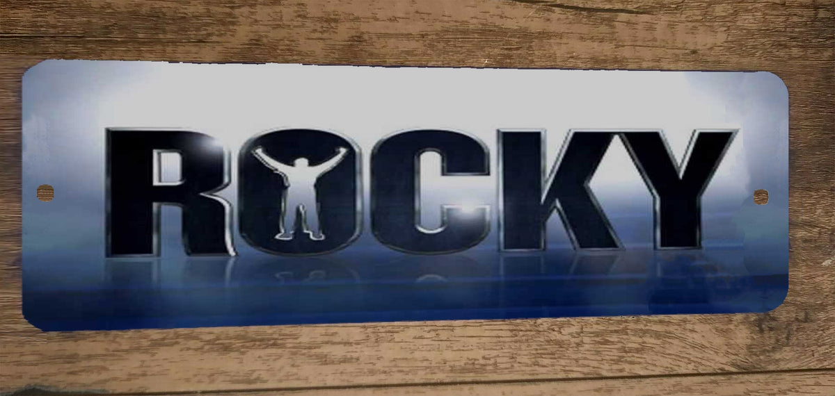 Rocky Name Banner 4x12 Metal Wall Sign Retro 1980s Movie Poster Boxing