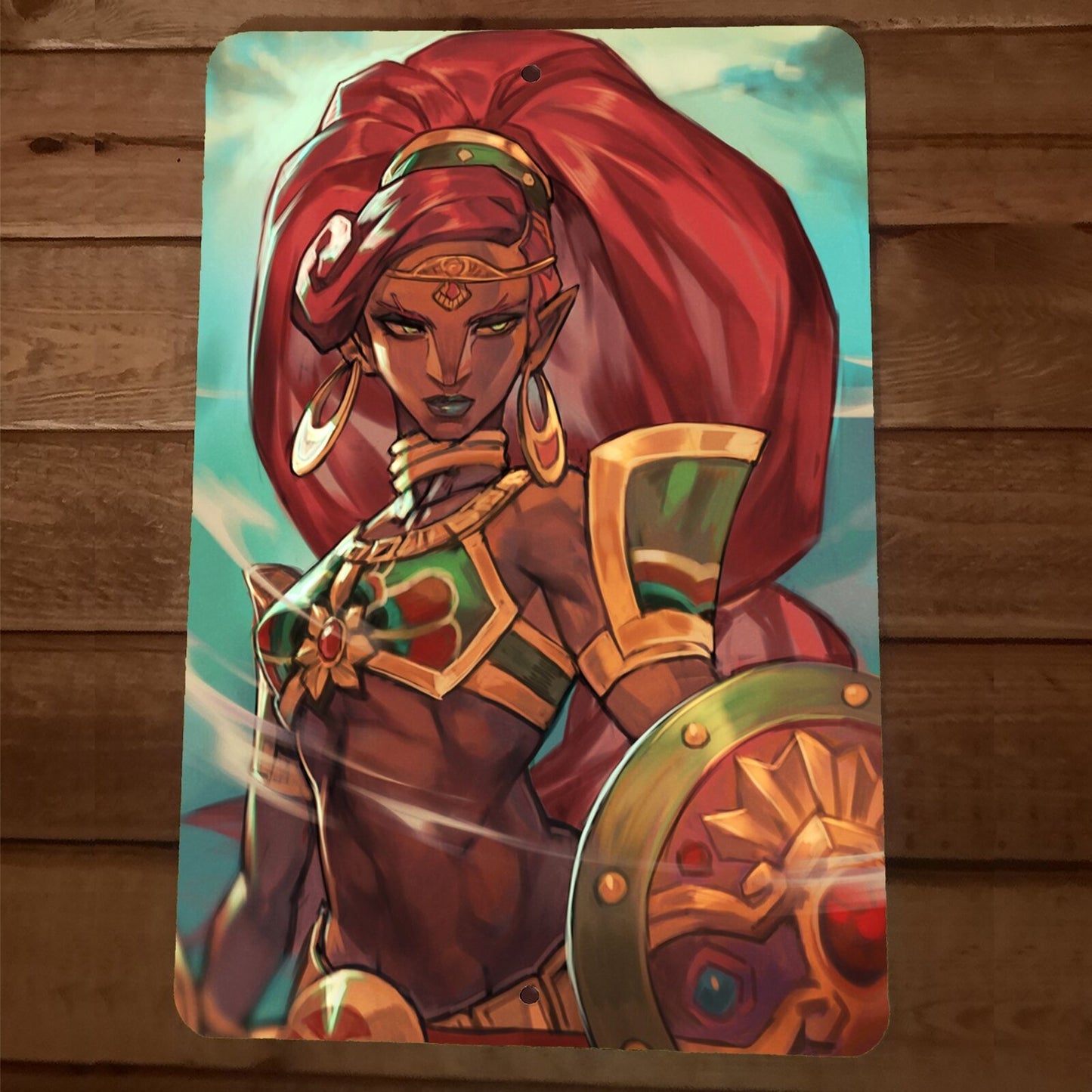The Legend of Urbosa Zelda 8x12 Metal Wall Video Game Sign Poster
