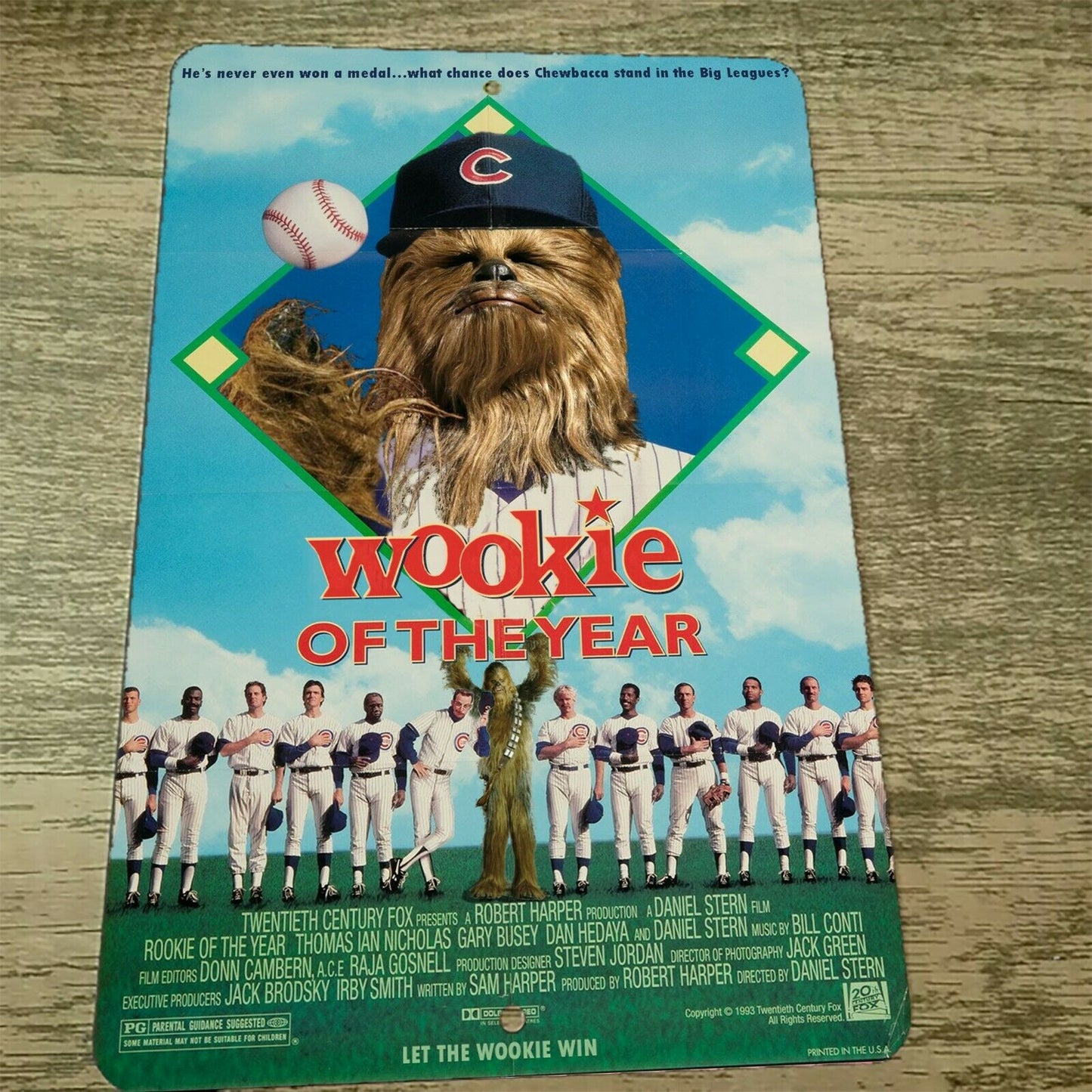 Chewbacca Wookie of the Year Star Wars Funny 8x12 Metal Wall Sign Misc Poster Sci-Fi Movie Poster