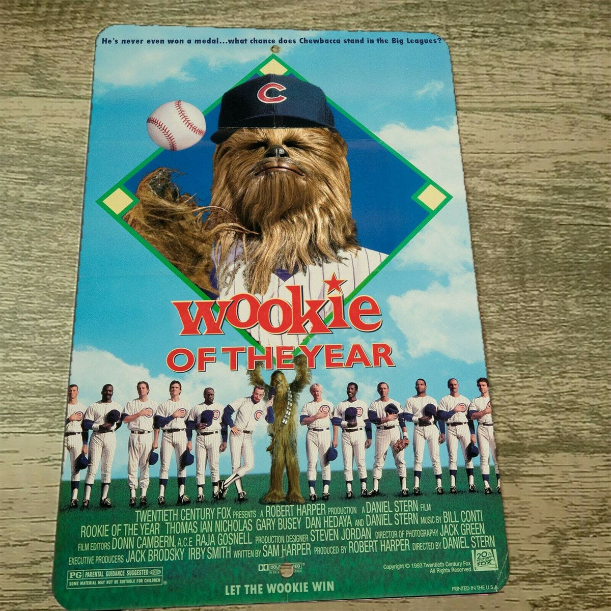 Chewbacca Wookie of the Year Star Wars Funny 8x12 Metal Wall Sign Misc Poster Sci-Fi Movie Poster