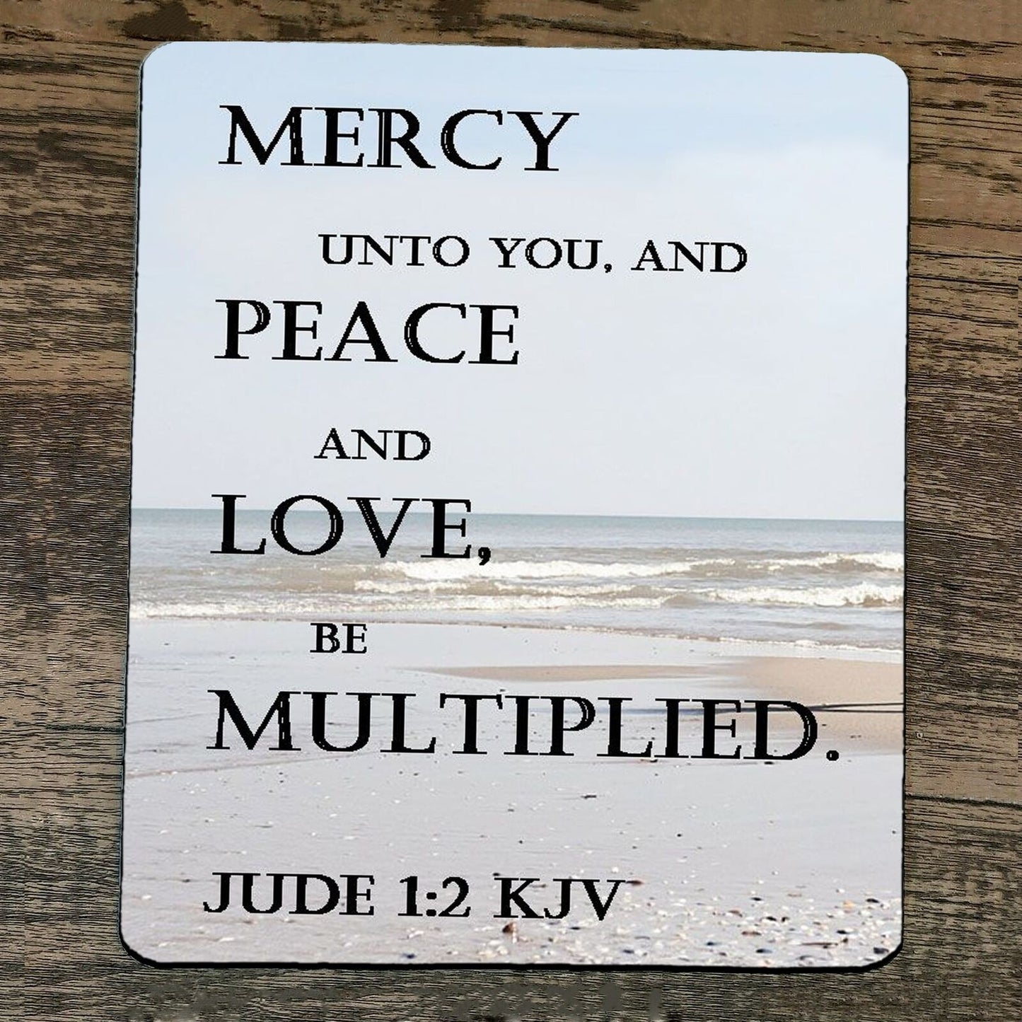 Mouse Pad Jude 1:2 Bible Verse Mercy Unto You Peace and Love Multiplied
