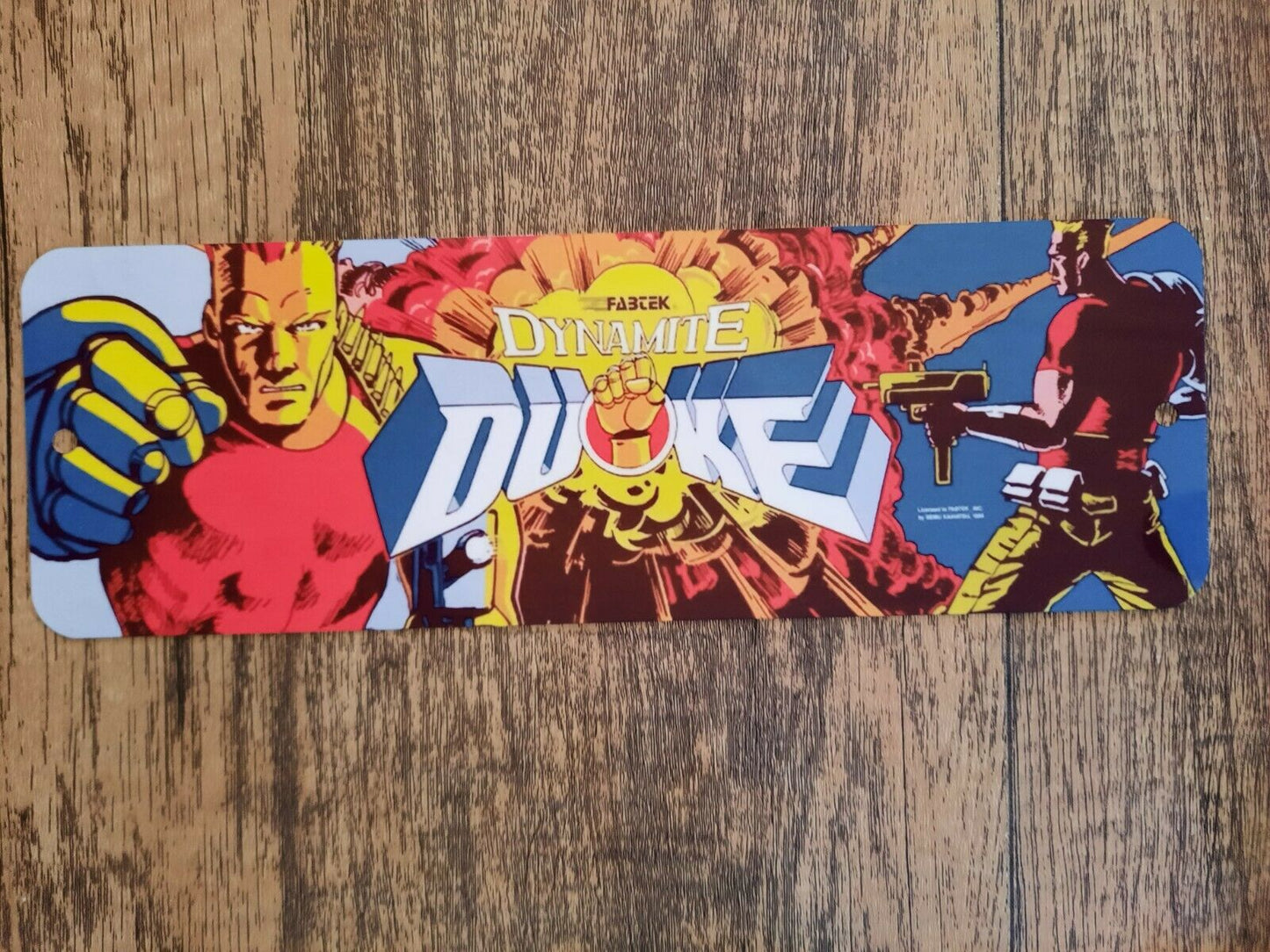 Dynamite Duke Classic Video Game 4x12 Metal Arcade Wall Sign Marquee Retro 80s