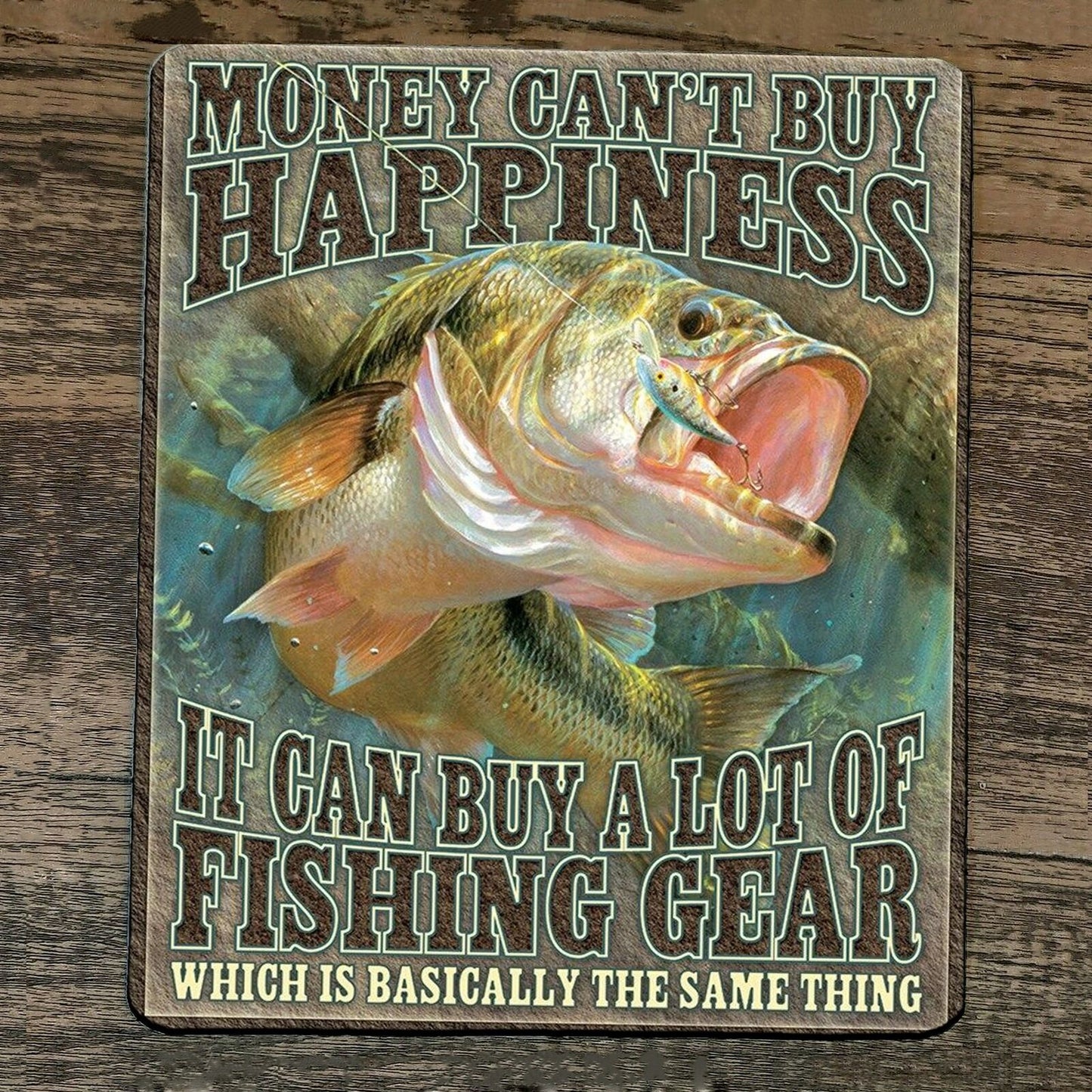 Mouse Pad Money Cant Buy Happiness It Can Buy a Lot of Fishing Gear