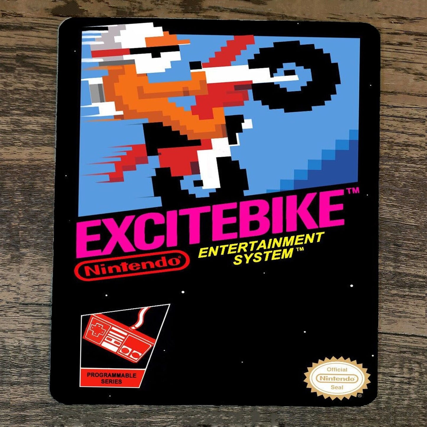 Mouse Pad Excitebike Classic Arcade Video Game NES Box Cover