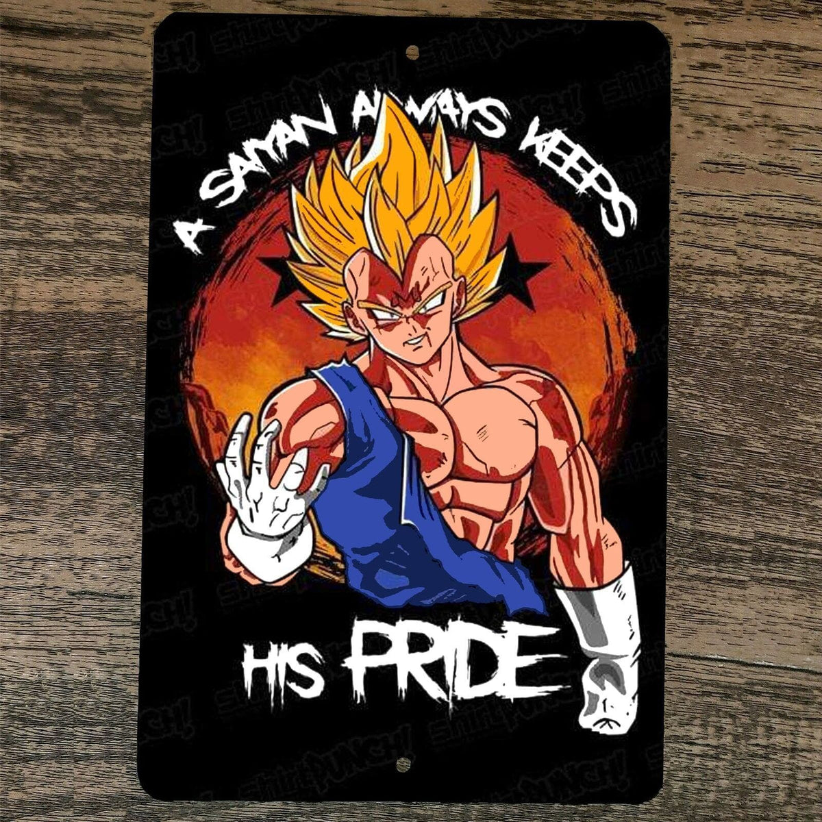 Super Saiyan Pride 8x12 Metal Wall Sign Anime Dragon Ball Z