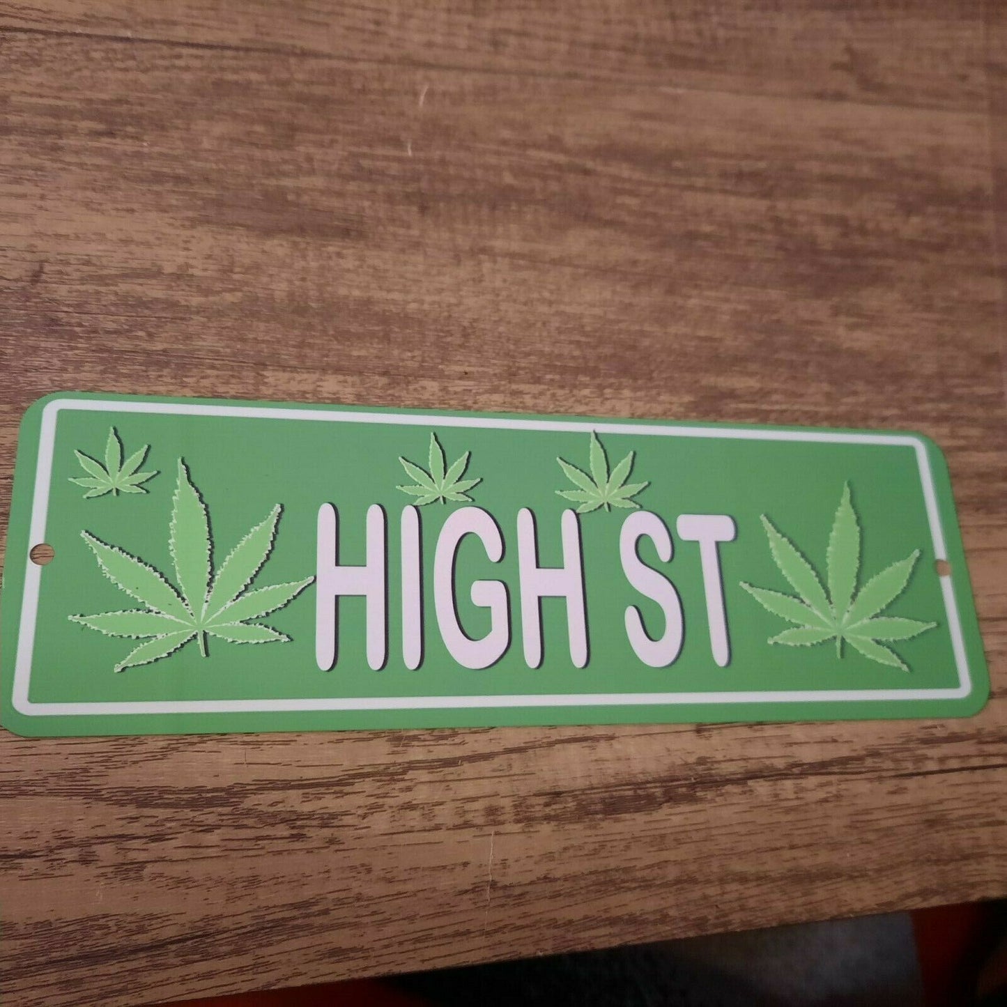 HIGH ST 420 Street Weed 4x12 Metal Wall Sign Mary Jane Weed