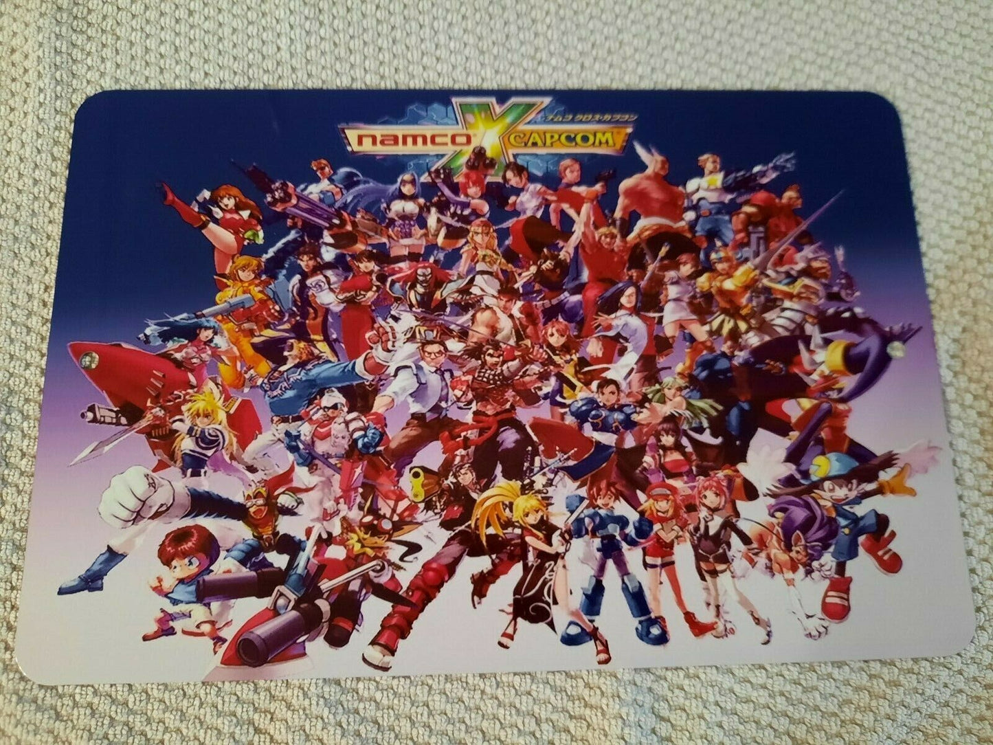 Namco X Capcom Video Game 8x12 Metal Wall Sign Fighting Arcade