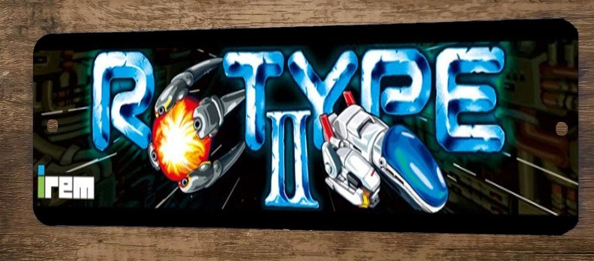 R Type 2 Arcade 4x12 Metal Wall Video Game Marquee Banner Sign