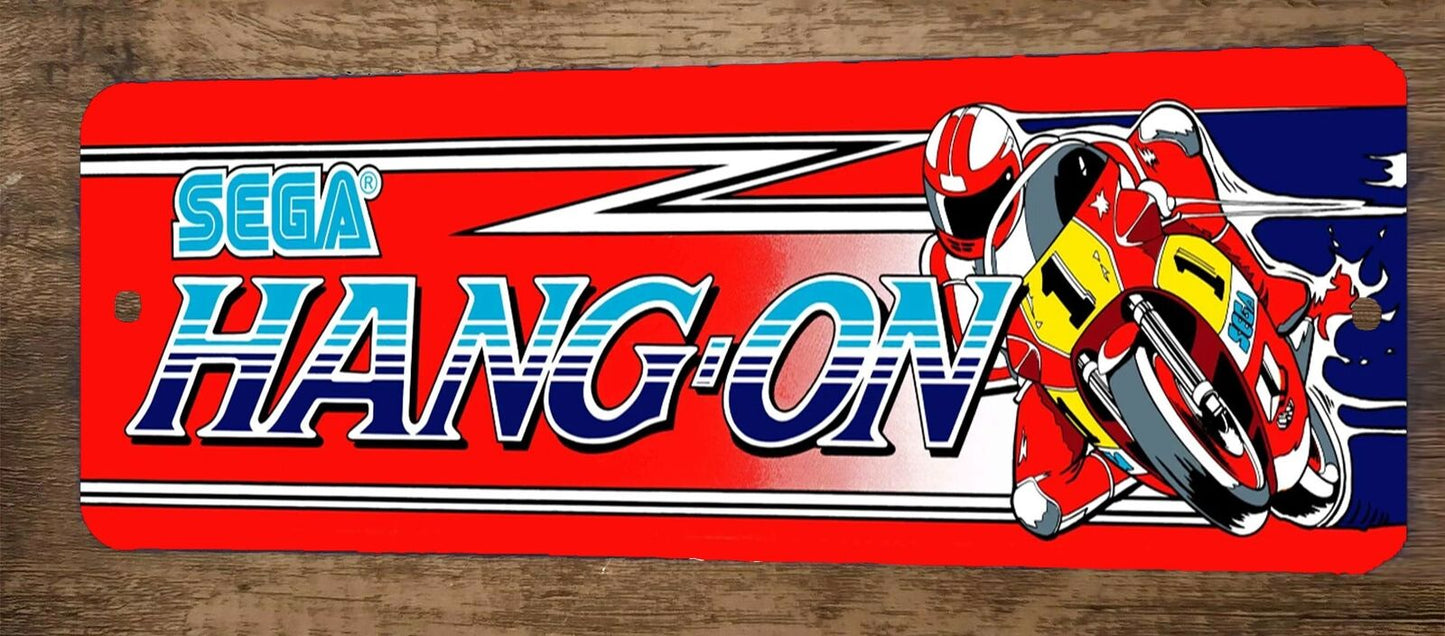 Super Hang On Arcade 4x12 Metal Wall Video Game Sign