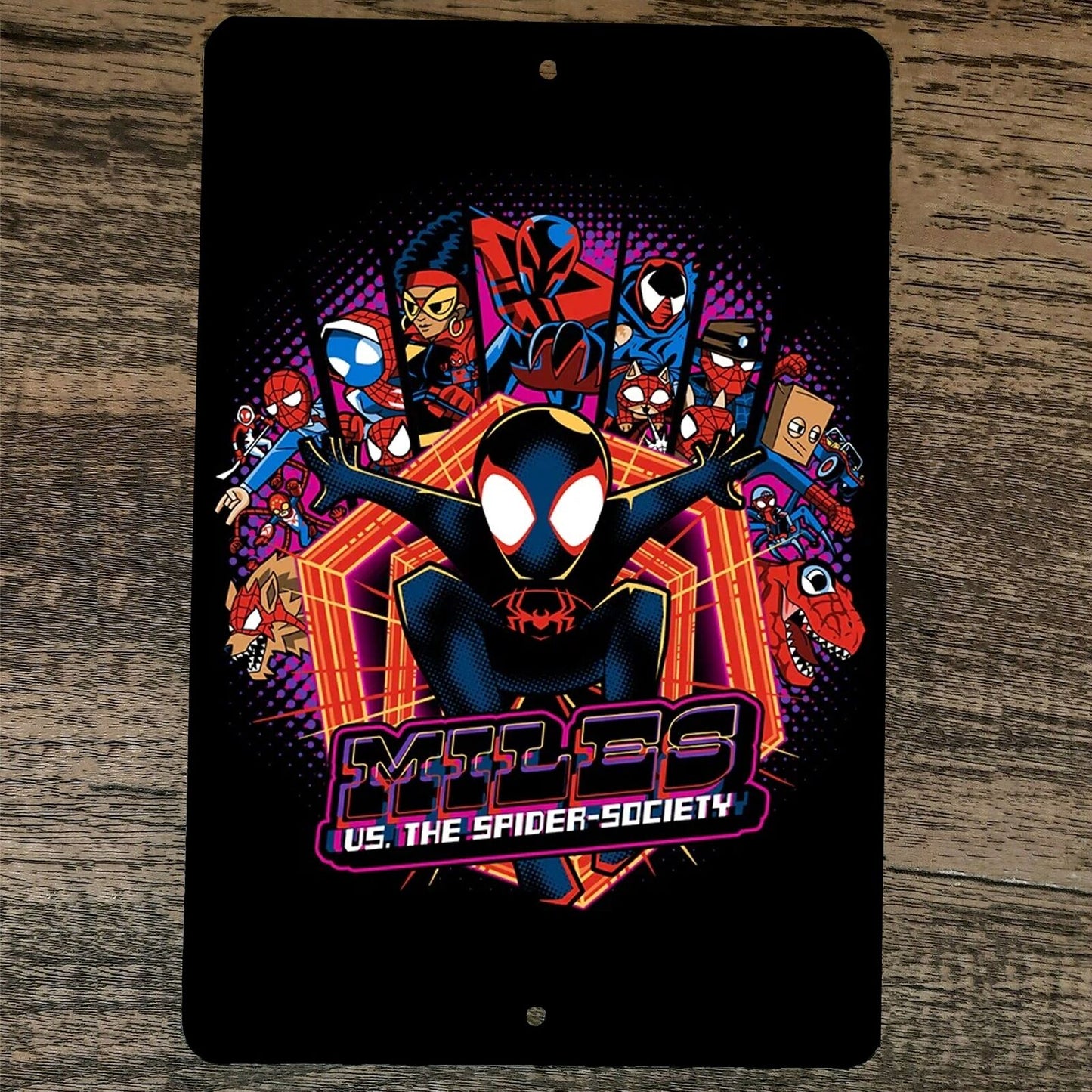 Miles Spidey 8x12 Metal Wall Comics Parody Sign Marvel