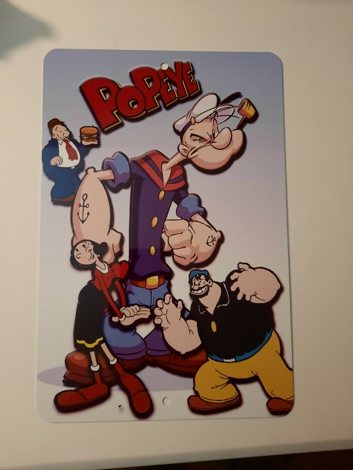 Popeye the Sailor Man Classic Cartoon 8x12 Metal Wall Sign TV Show Misc Comics Hanna Barbera