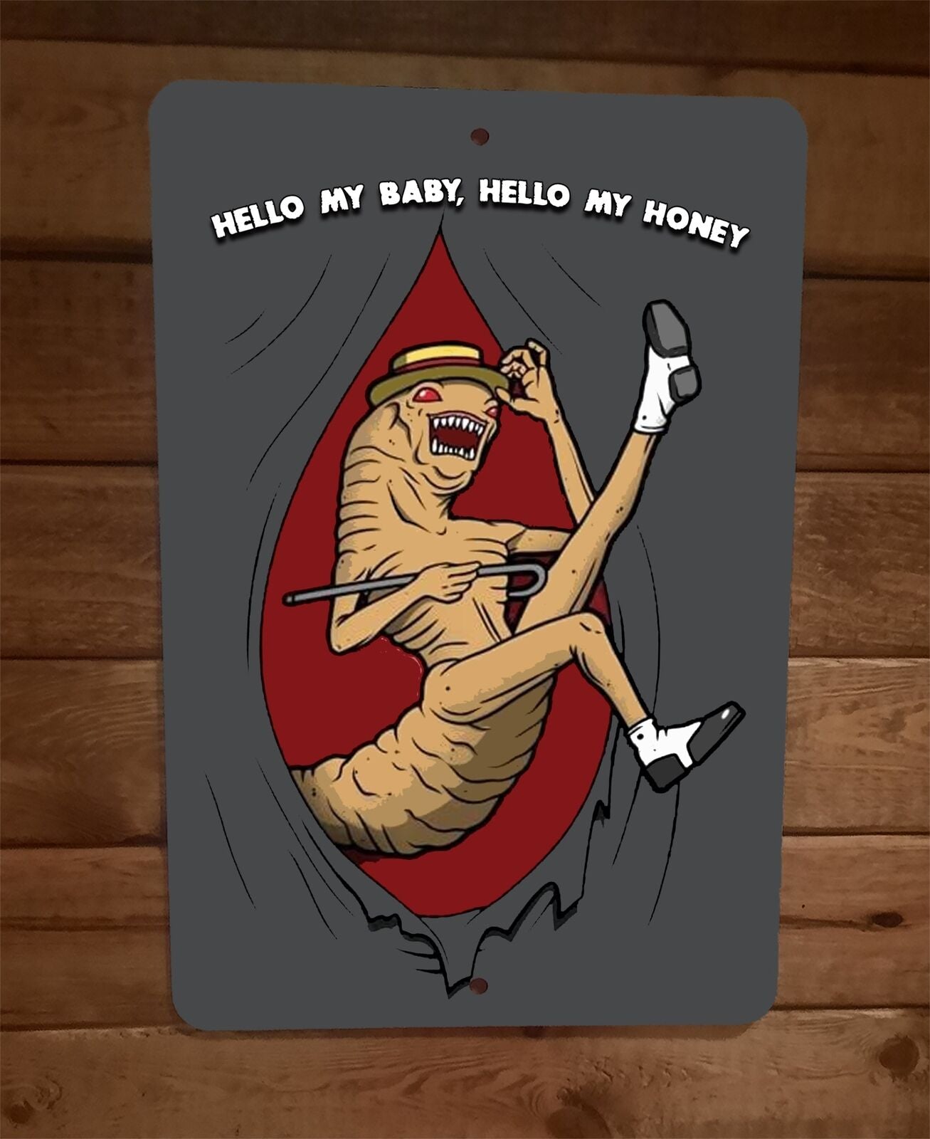 Hello My Baby hello My Honey Alien Dancing 8x12 Metal Wall Sign