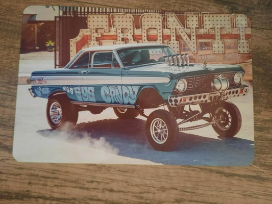 64 Ford Falcon Welderup Eye Candy Hot Rod Drag Racing Car 8x12 Metal Wall Car Sign Garage Poster