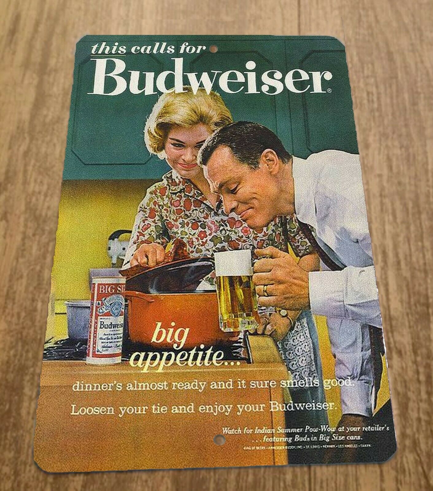 Vintage Budweiser Ad 1 Classic Beer Advertisement 8x12 Metal Wall Bar Sign