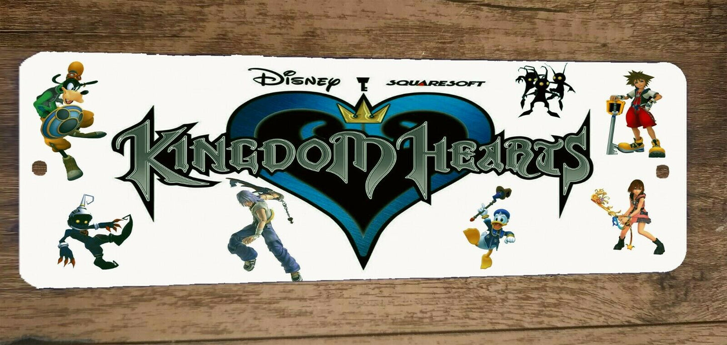 Kingdom Hearts Artwork 4x12 Metal Wall Sign Video Game Arcade