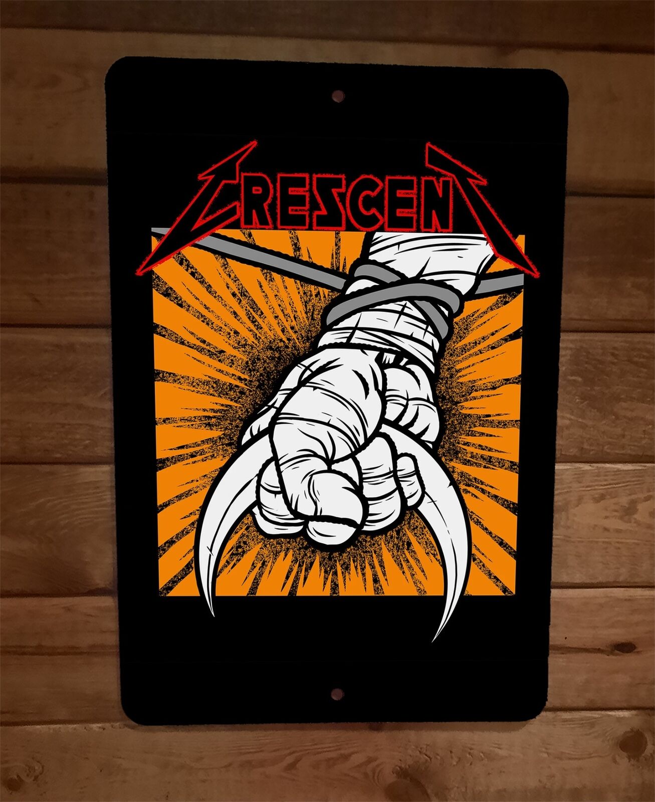 Cresent Moon knight Metallica 8x12 Metal Wall Sign