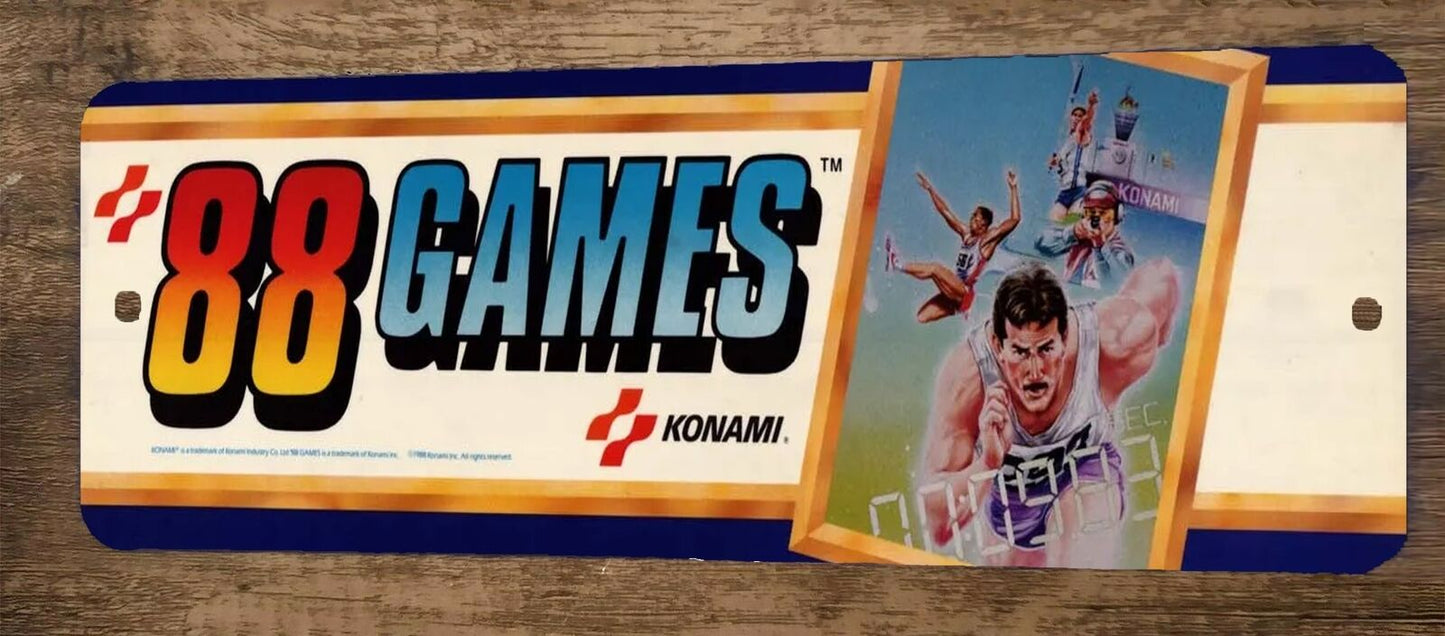 88 Games Arcade 4x12 Metal Wall Video Game Marquee Banner Sign