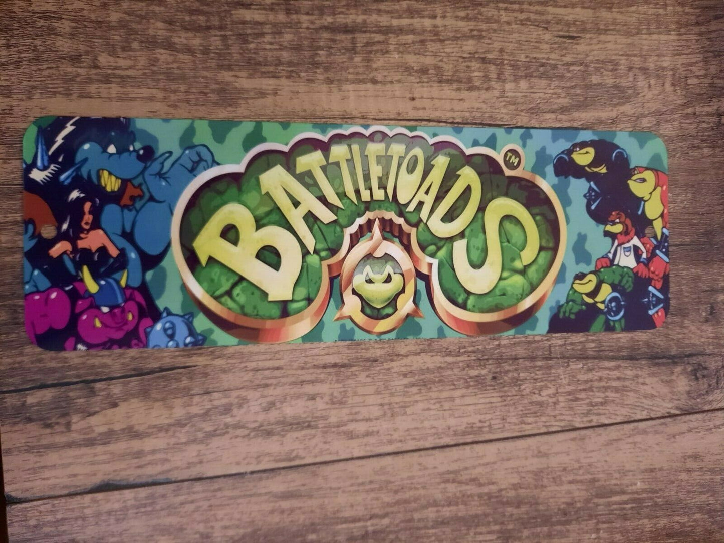 Battletoads Classic Arcade Video Game Marquee Banner 4x12 Metal Wall Sign Retro 80s