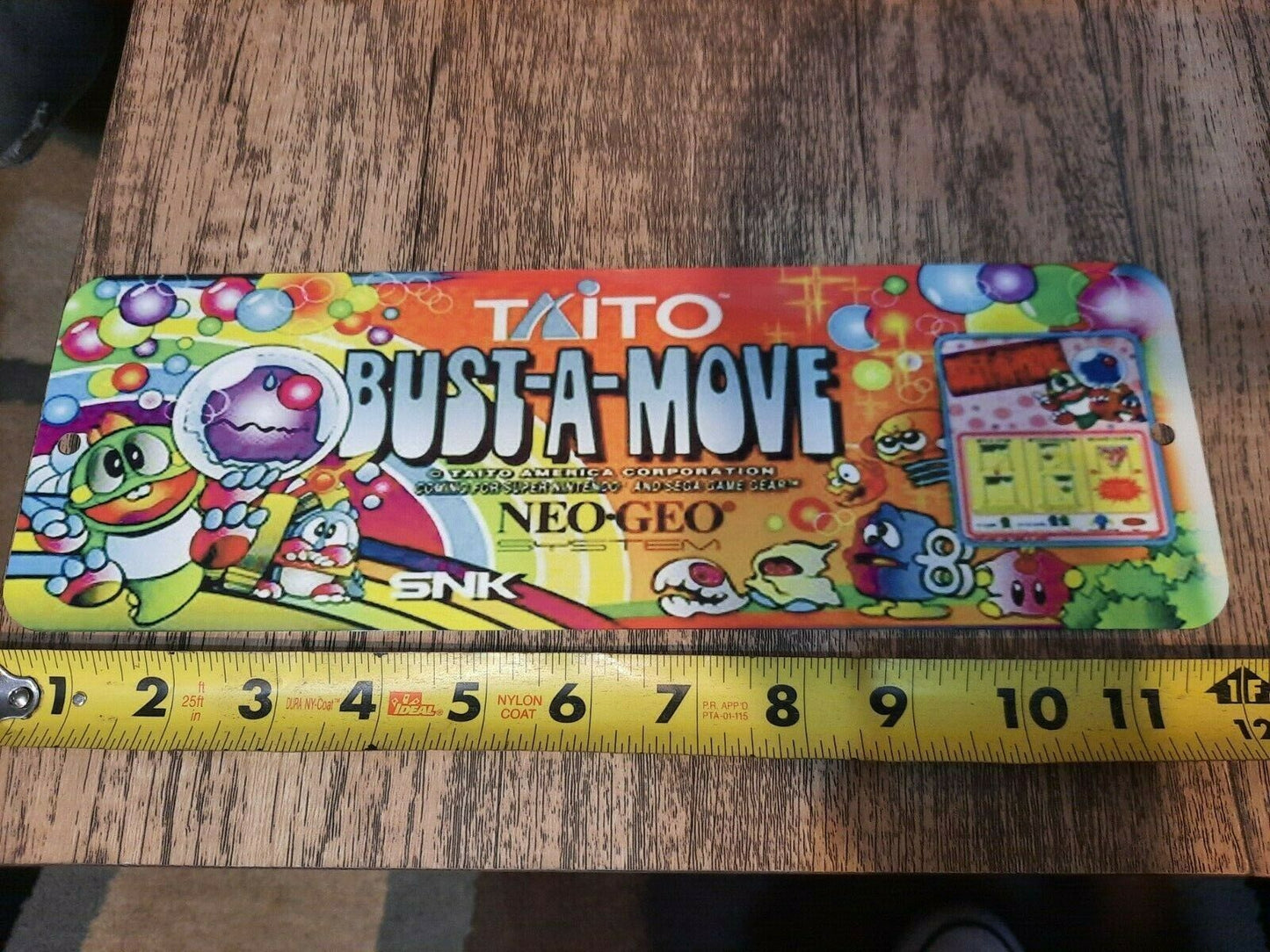 Bust a Move Classic Arcade Video Game Marquee Banner 4x12 Metal Wall Sign Retro 80s