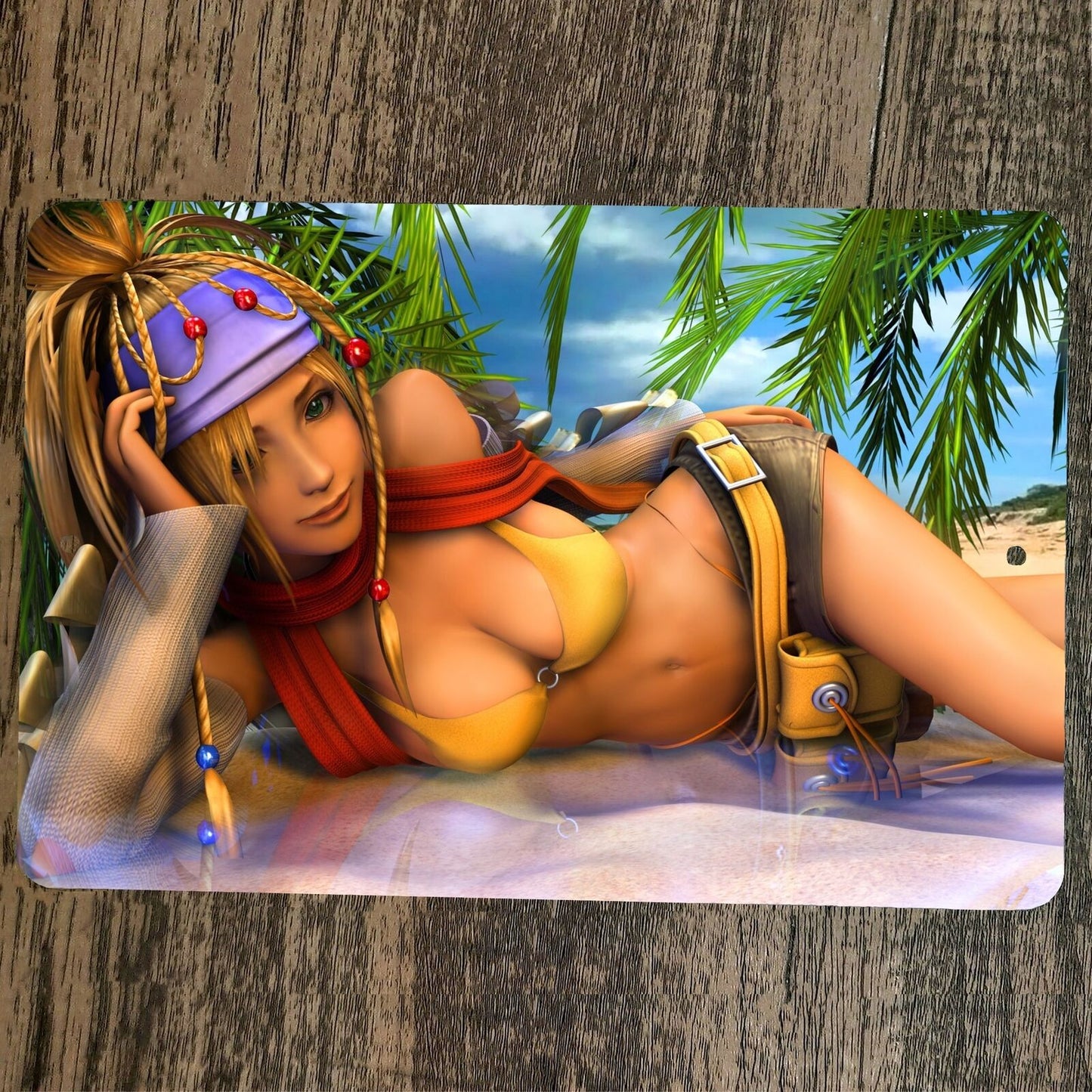 Final Fantasy 10 FFX Sexy Riku 8x12 Metal Wall Video Game Sign Poster
