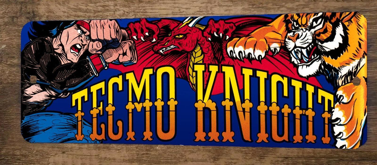 Tecmo Knight Arcade Video Game 4x12 Metal Wall Sign Marquee Banner Poster
