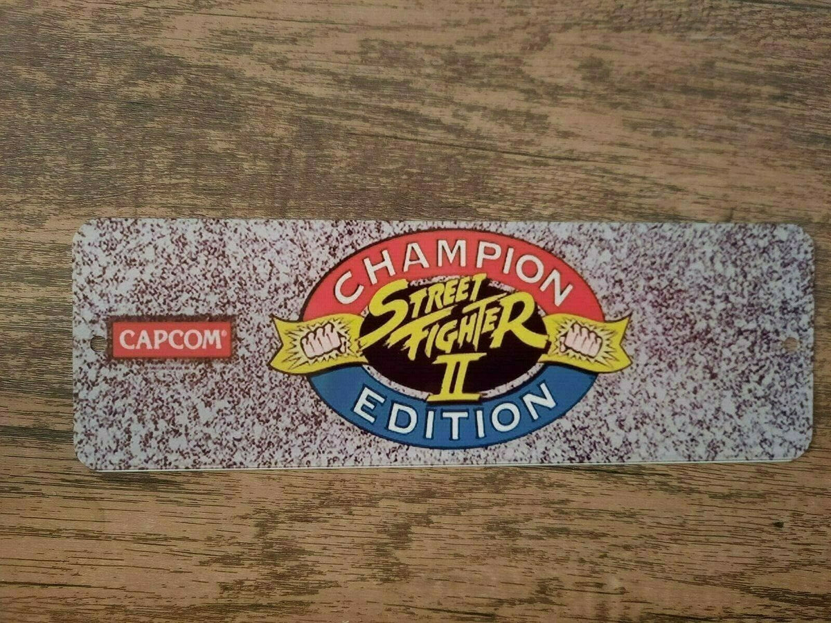 Street Fighter II 2 Champion Edition Classic Arcade Marquee 4x12 Metal Tin Sign Fighting Arcade Video Game