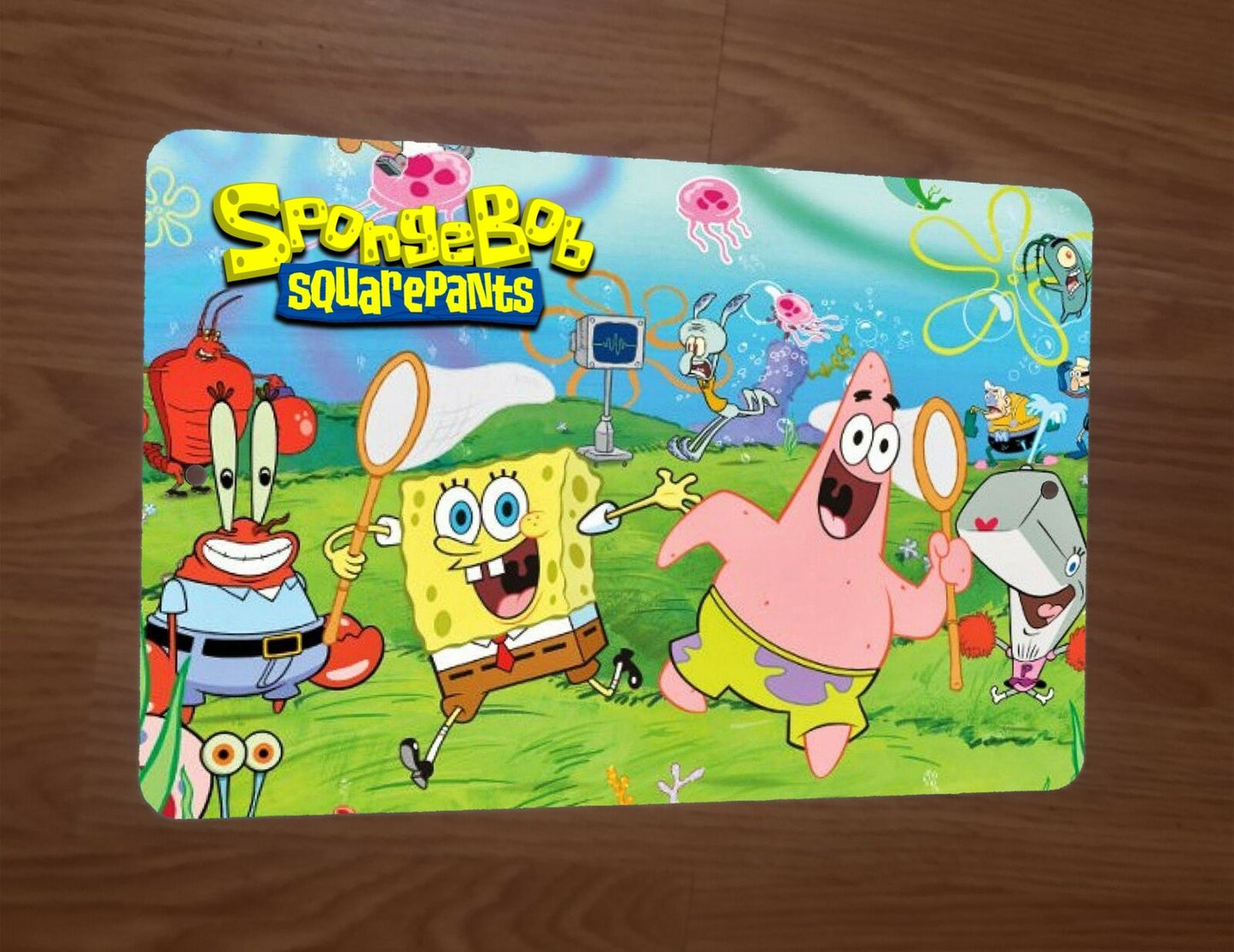 Spongebob Squarepants Artwork 8x12 Metal Wall Cartoon Sign
