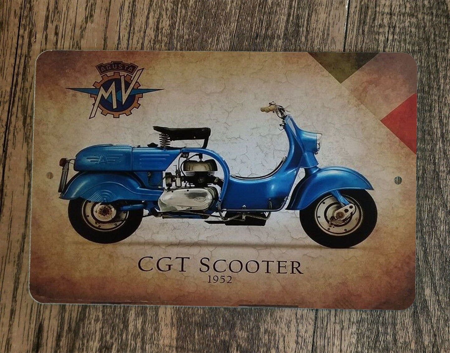 Agusta MV CGT Scooter 1952 Garage Poster 8x12 Metal Wall Sign