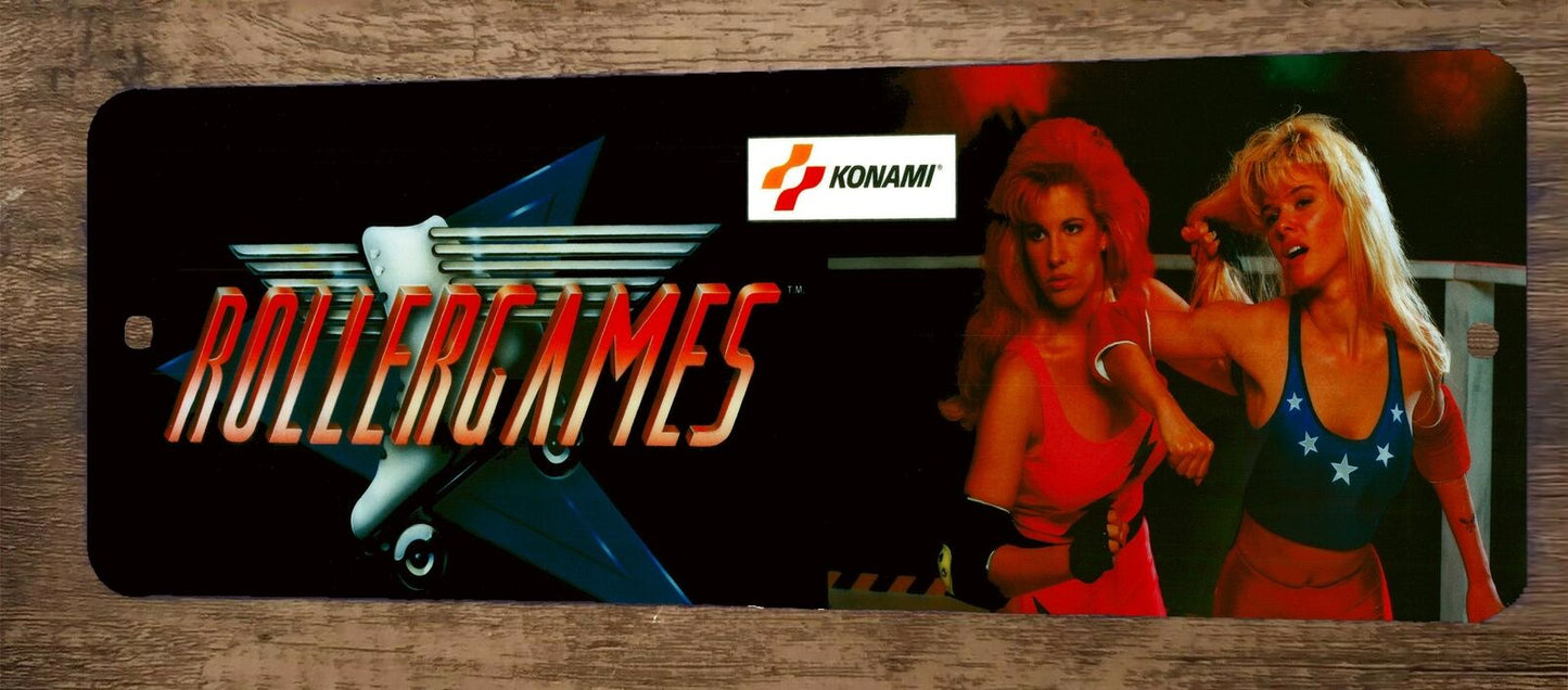 Roller Games Arcade Video Game 4x12 Metal Wall Sign Marquee Banner Poster