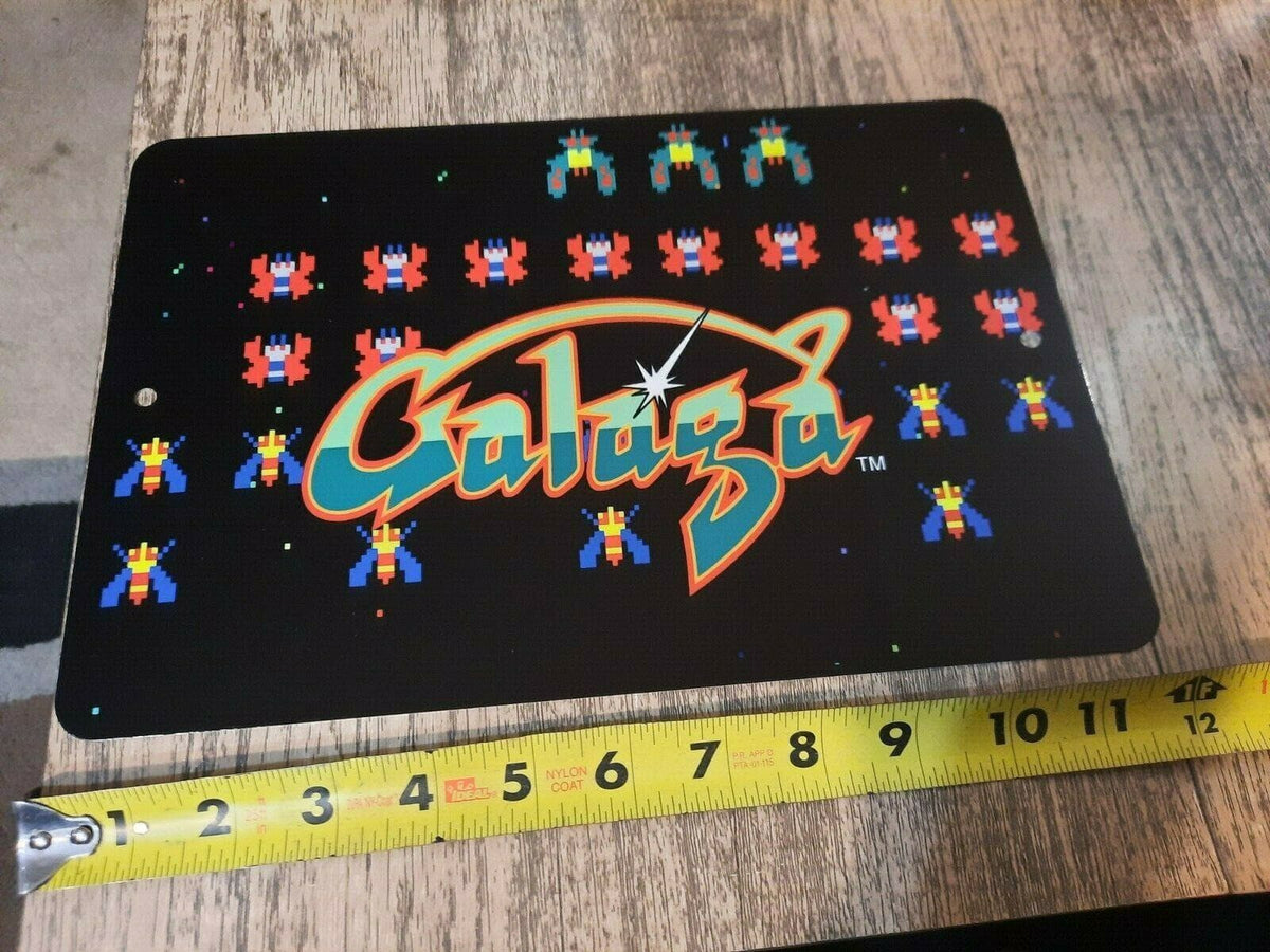 Galaga Classic Arcade Video Game 8x12 Metal Wall Sign
