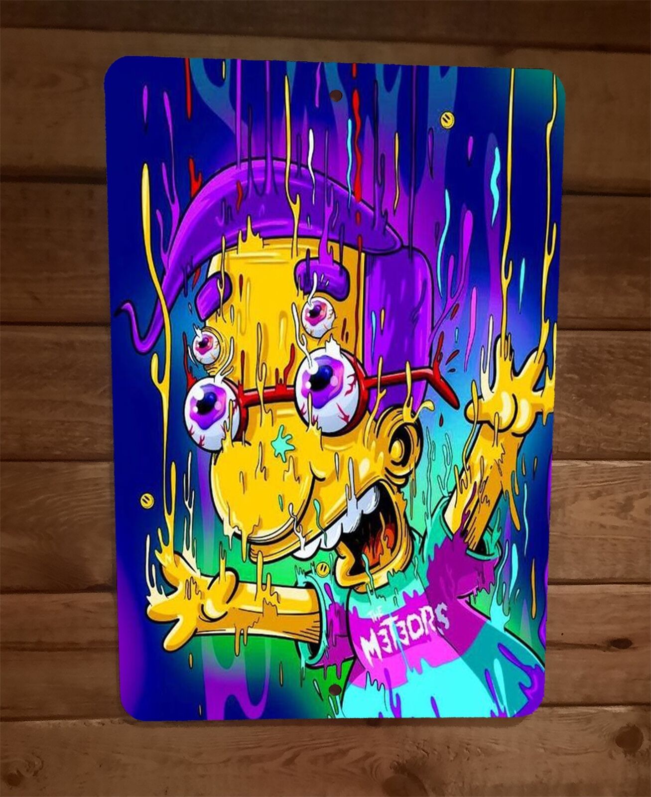 Milton Melting Simpsons 8x12 Metal Wall Cartoon Sign
