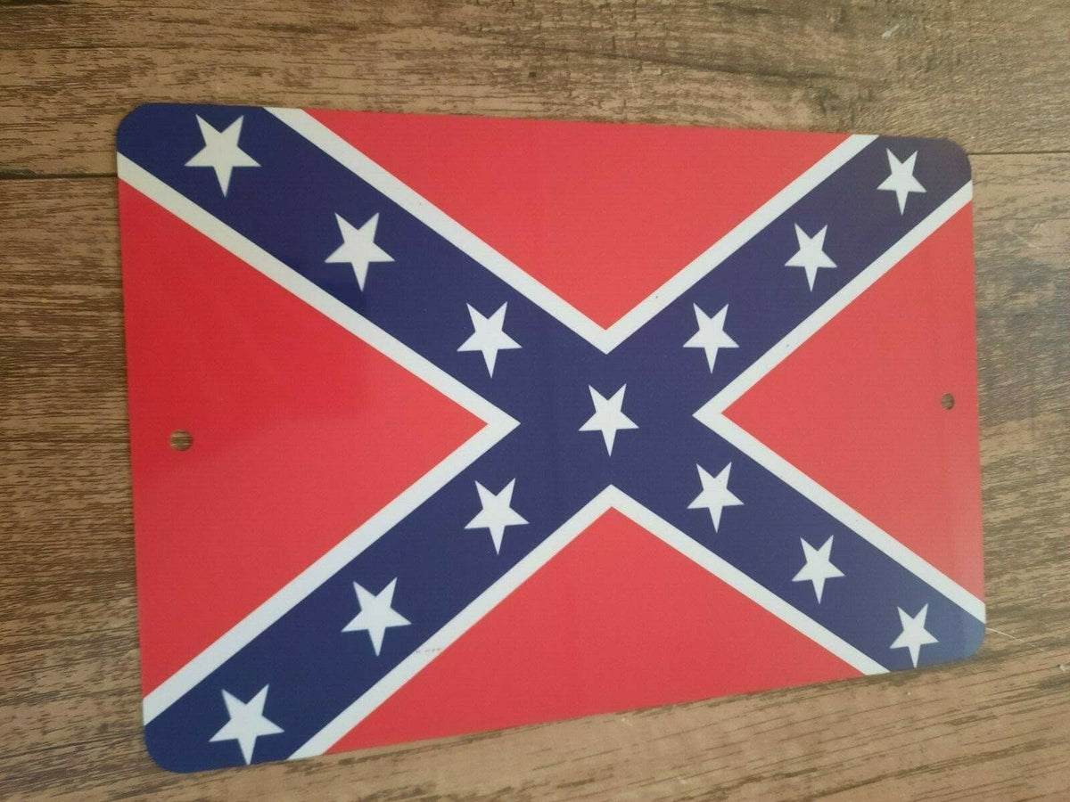Southern Pride Flag 8x12 Metal Wall Sign for Military and Armed Forces Decor