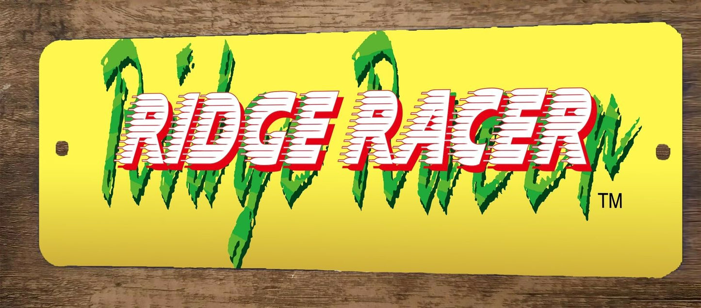 Ridge Racer Arcade 4x12 Metal Wall Video Game Marquee Banner Sign